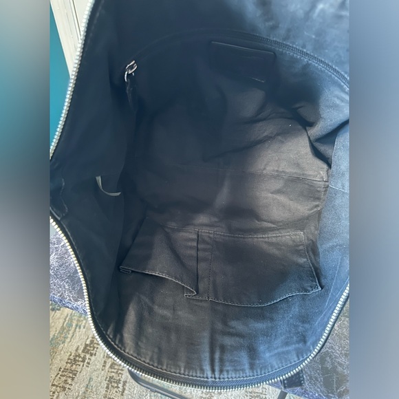 COACH Handbag Bleeker Cooper Satchel Tote Bag Black Pebbled Leather - Picture 6 of 15